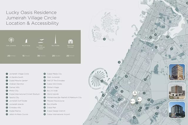 View Lucky Oasis Residence - Lucky Aeon Real Estate Development Development Lucky Oasis Residence - Luxury Apartment in Dubai, Jumeirah Village Circle, Lucky Oasis Residence by Lucky Aeon Real Estate Development