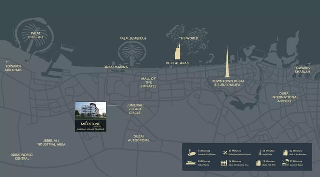 Milestone Residences - Luxury Apartment in Dubai, Jumeirah Village Triangle, Milestone Residences by Axiom Prime Real Estate