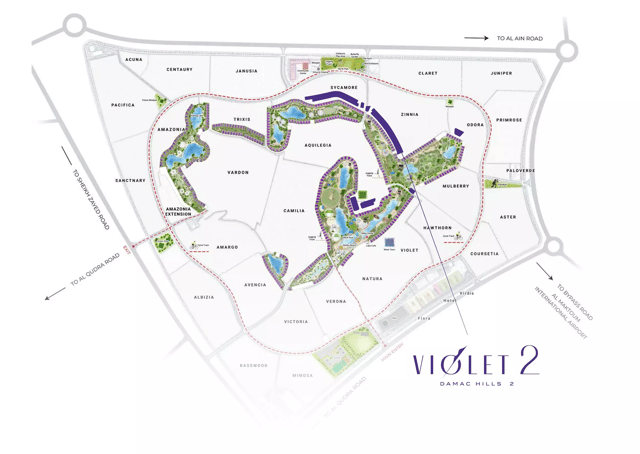 View Violet 2 - Damac Properties Development Violet 2 - Luxury Townhouse in Dubai, Damac Hills 2, Violet 2 by Damac Properties