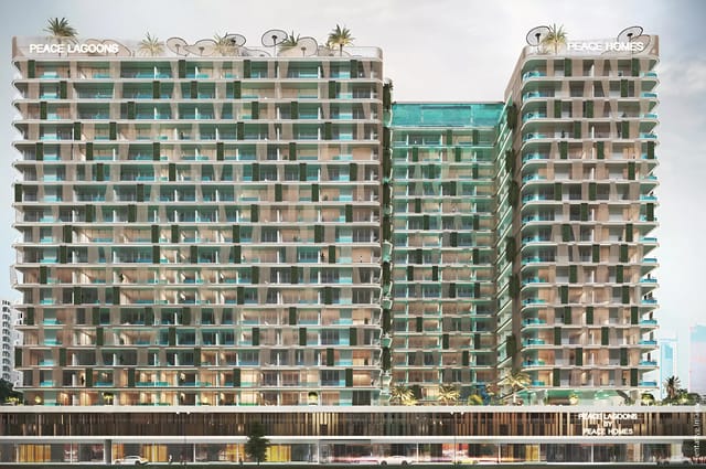 View Peace Lagoons Phase 2 by Peace Homes Group - Peace Homes Group Development Peace Lagoons Phase 2 by Peace Homes Group - Luxury Apartment in Dubai, Dubai Land Residence Complex, Peace Lagoons Phase 2 by Peace Homes Group