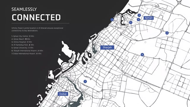 View Infinity Tower - GJ Real Estate Development Infinity Tower - Luxury Apartment in Ajman, Al Humaid City, Infinity Tower by GJ Real Estate