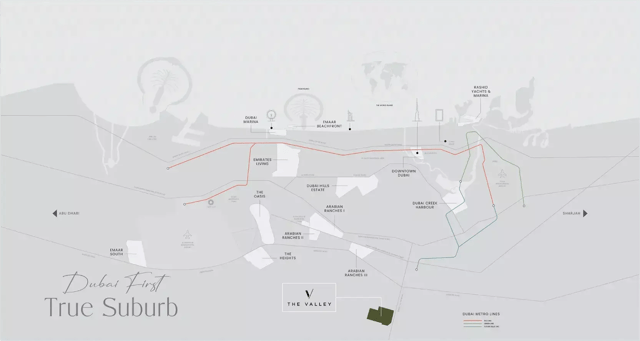 View The Valley West - Emaar Properties Development The Valley West - Luxury Townhouse in Dubai, The Valley by Emaar Properties