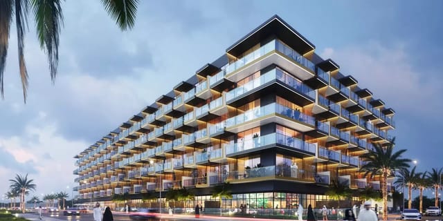 View Binghatti Crescent - Binghatti Developers Development Binghatti Crescent - Luxury Apartment in Dubai, Jumeirah Village Circle, Binghatti Crescent by Binghatti Developers