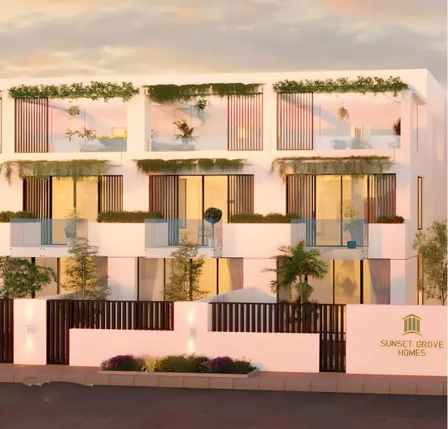 View Sunset Grove Homes - SNK Properties Development Sunset Grove Homes - Luxury Villa in Dubai, Jumeirah Village Circle, Sunset Grove Homes by SNK Properties